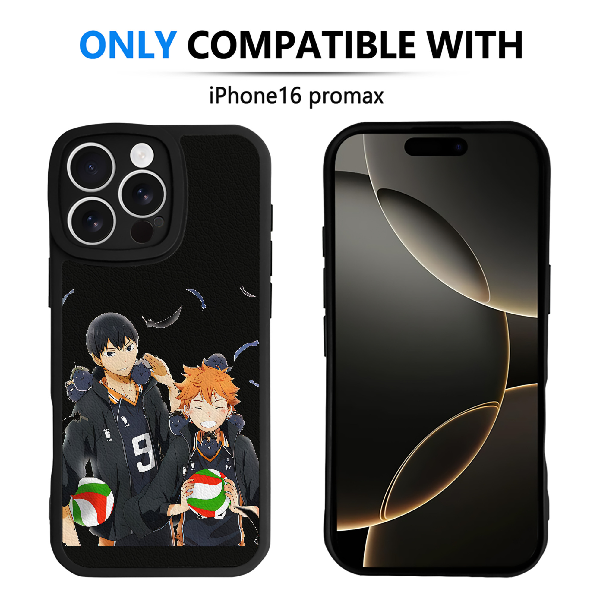 （画像用） ハイキュー!! Haikyu!! 【iPhone 16シリーズ対応】シリコンスマホケース（レザー調） 材質：シリコン